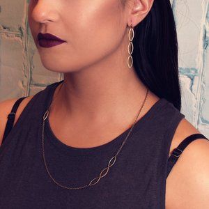 Amano Trading Ellipse Necklace Oxidized Brass NEW!